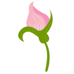 Sticker fleur bleue