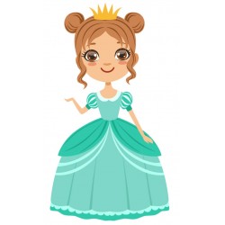 Sticker princesse rose