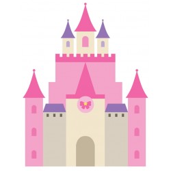 Sticker fleur nuances violettes