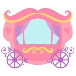 Sticker château rose pointu