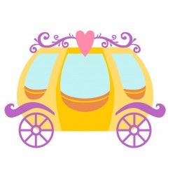 Sticker carrosse rose foncé