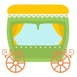 Sticker carrosse jaune