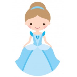 Sticker princesse jaune