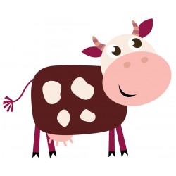 Sticker vache marron clair