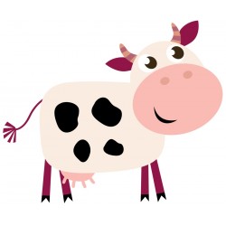 Sticker vache marron foncé