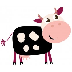 Sticker vache beige