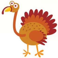 Sticker poule marron