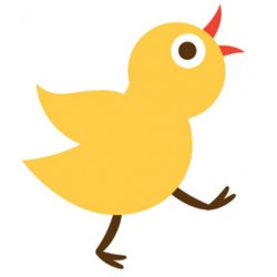 Sticker poussin endormi
