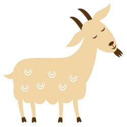 Sticker vache beige coeur