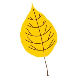 Sticker feuille marron