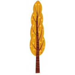 Sticker arbre rectangulaire jaune