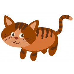 Sticker poule marron