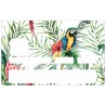 Sticker carte bancaire Fleurs exotique perroquet
