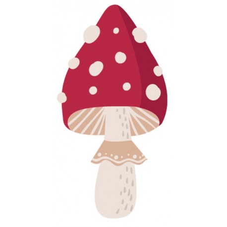 Sticker champignon magenta