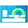 Sticker carte bancaire piscine vacances
