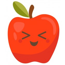Sticker poire expressive