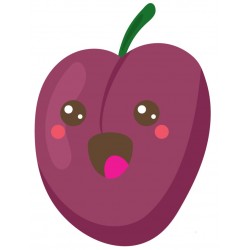 Sticker pomme expressive