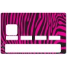 Sticker carte bancaire zebre rose