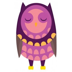 Sticker hibou verts