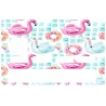 Sticker carte bancaire flamant rose