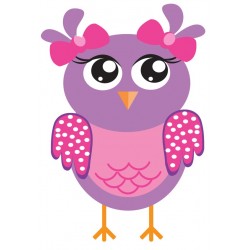 Sticker hibou marron écharpe bonnet Noël