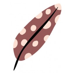 Sticker plume rose bleue