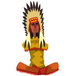 Sticker tipi indien
