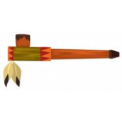 Sticker hache arrondie plumes