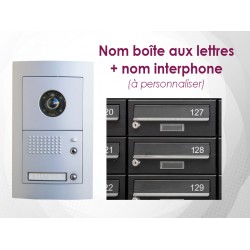 Sticker Nom boite aux lettres + interphone