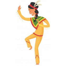 Sticker homme indien bâton