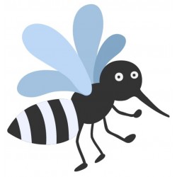 Sticker insecte trompe bleue