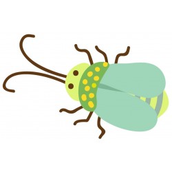 Sticker papillon jaune marron