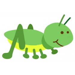 Sticker insecte trompe vert jaune