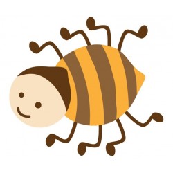 Sticker coccinelle violette claire marron