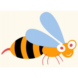 Sticker coccinelle gros yeux violets