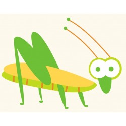 Sticker insecte trompe bleu rose