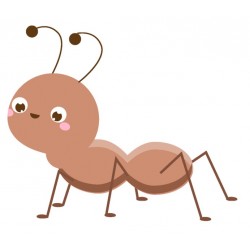 Sticker insecte volant marron jaune