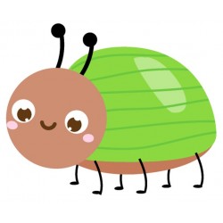 Sticker abeille grise pois