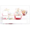 Autocollant carte bleu gateau
