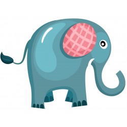 Sticker zèbre gris rayé