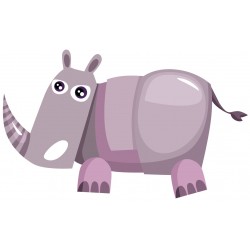 Sticker éléphant gris rose quadrillé