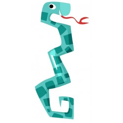 Sticker vipère vertes