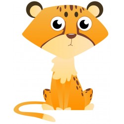 Sticker lion marron bronzé
