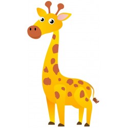 Sticker singe marron assis