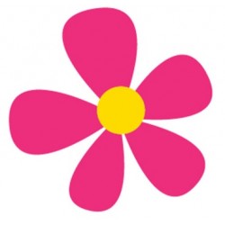 Sticker fleur violette