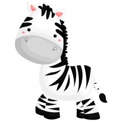 Sticker girafe museau rose