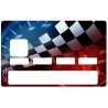 Sticker CB course voiture damier