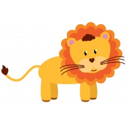 Sticker singe debout marron foncé