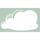 Sticker papillon blanc fond vert