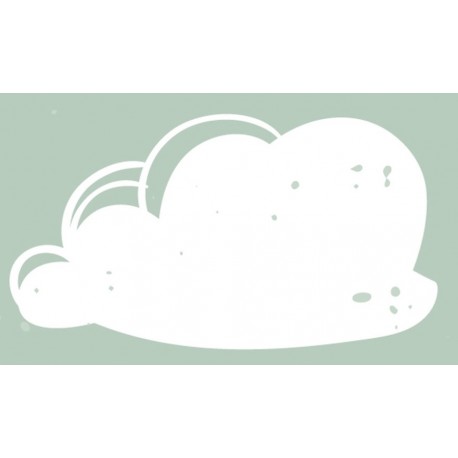 Sticker papillon blanc fond vert